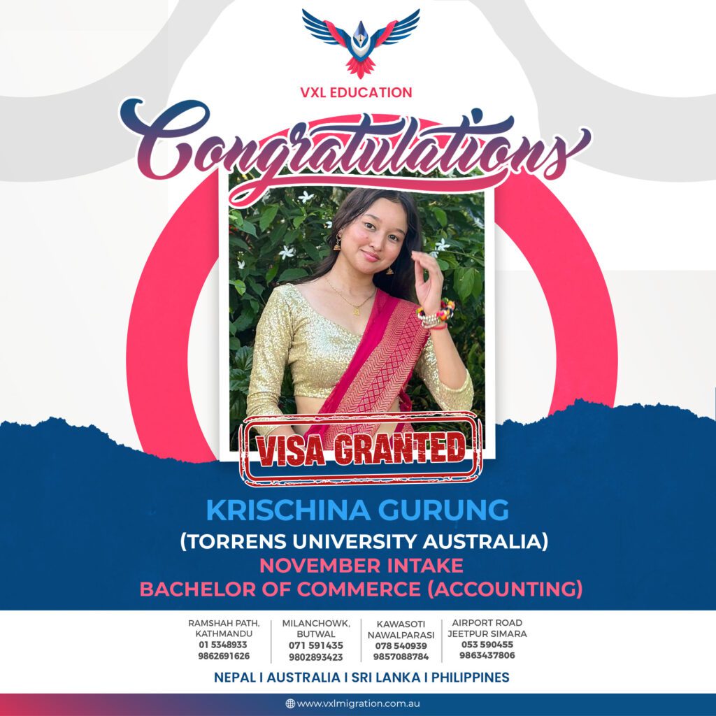Krischina Gurung Gets Australian Study Visa