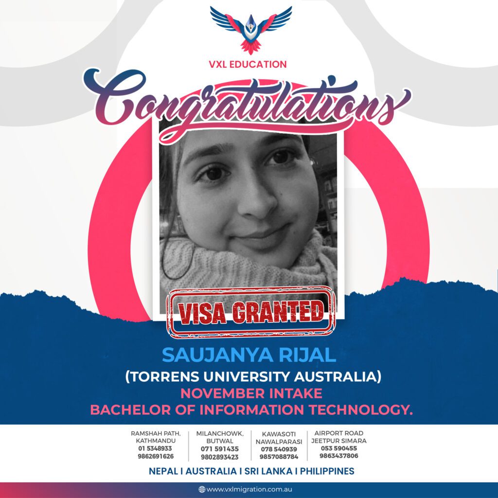 Saujanya Rijal Visa Approved for Australia