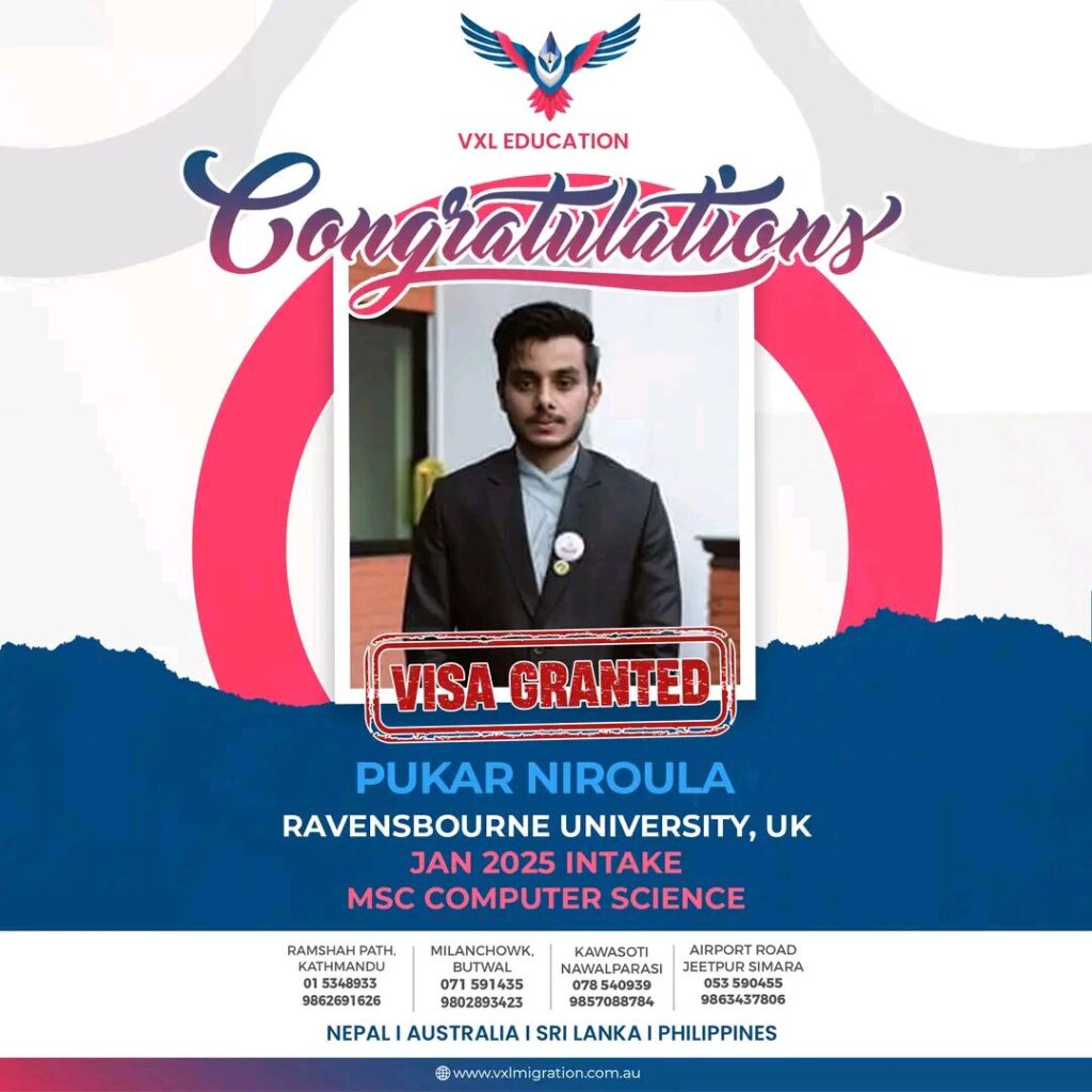 Pukar Niroula Granted UK Visa for MSc in Computer Science