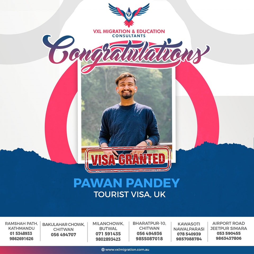 Pawan Pandey Receives UK Tourist Visa