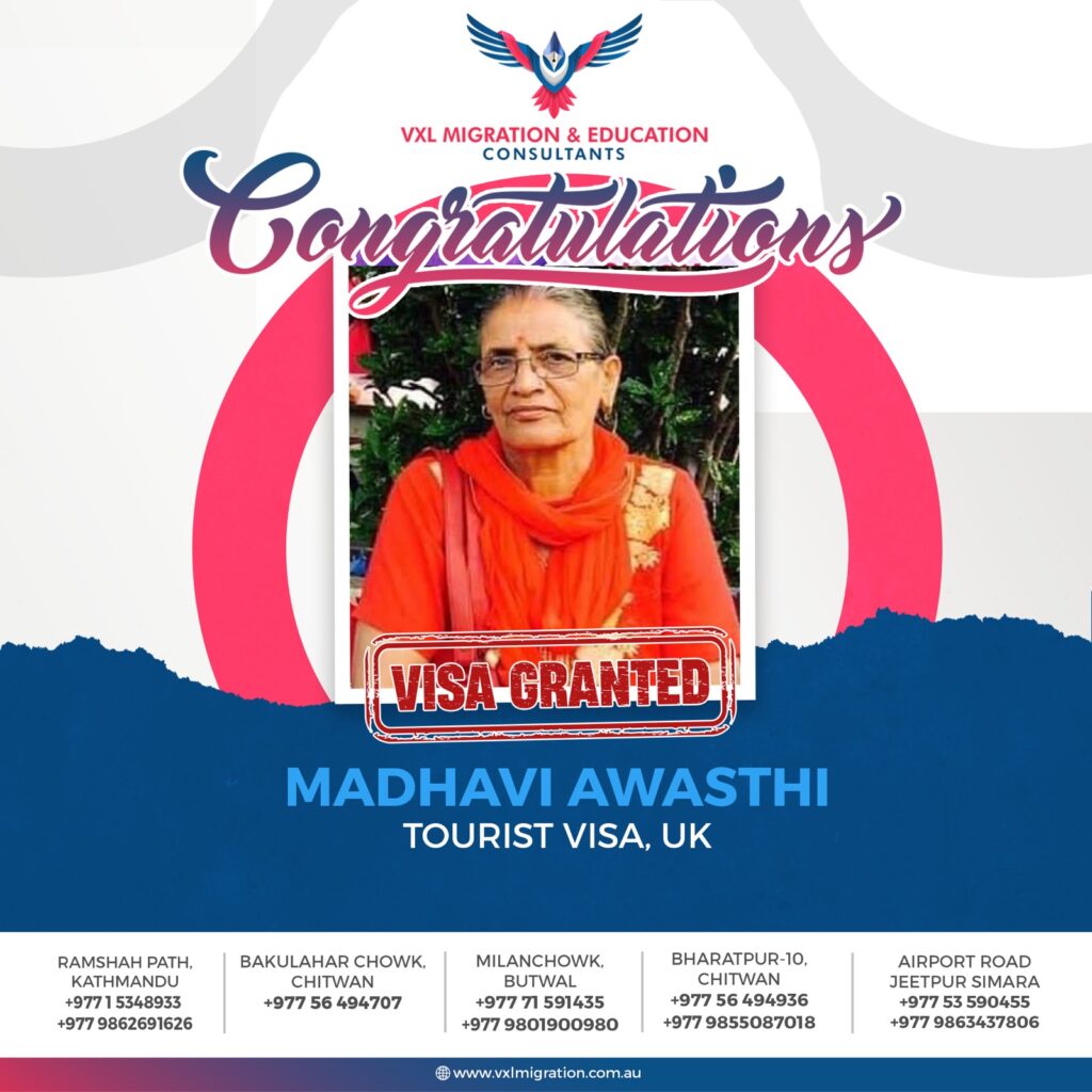 Madhavi Awasthi Granted UK Tourist Visa