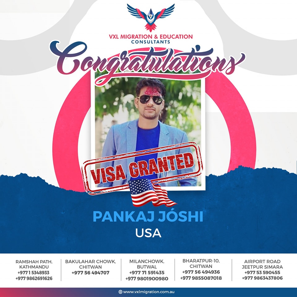 Pankaj Joshi Granted U.S. Visa