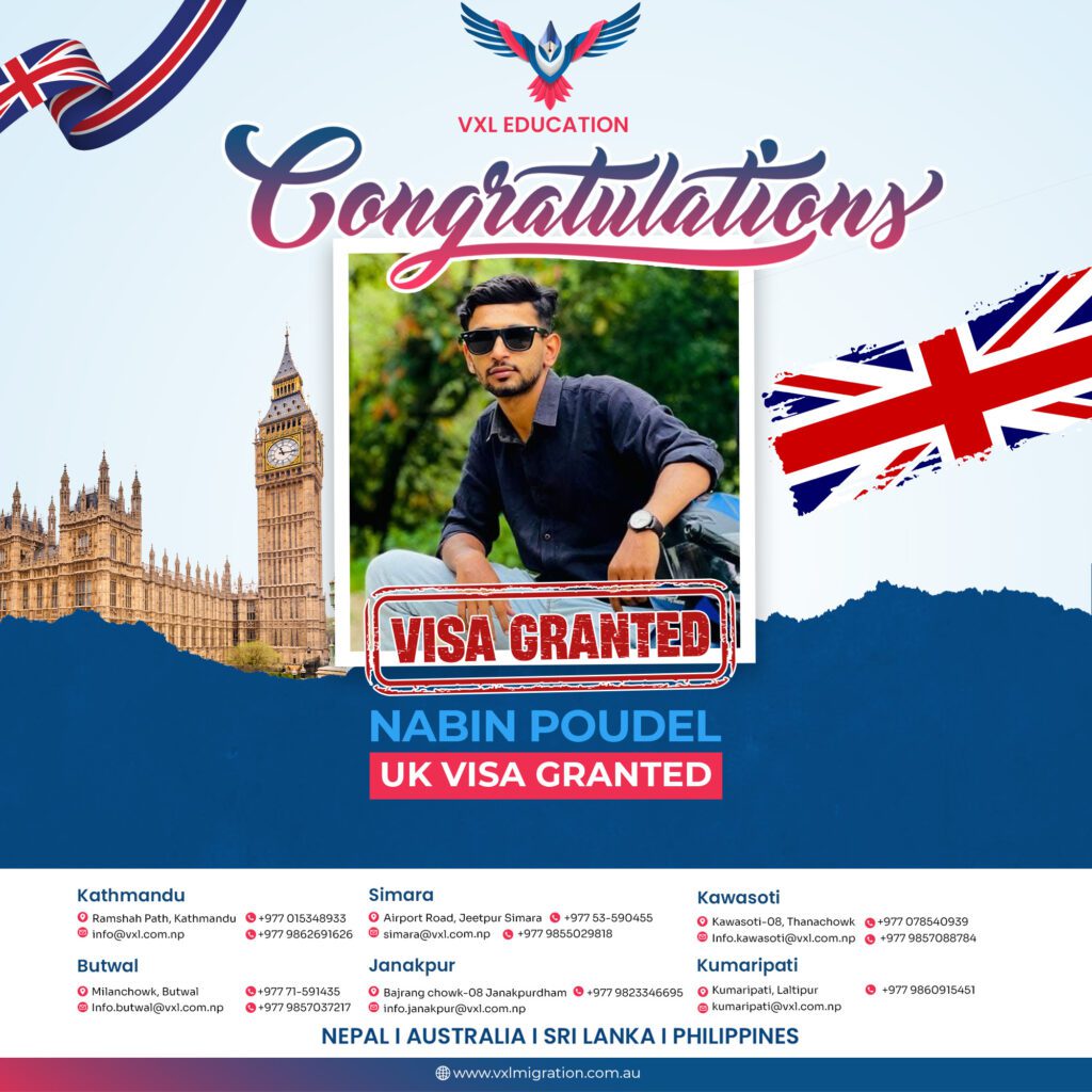 Nabin Poudel Secures UK Study Visa