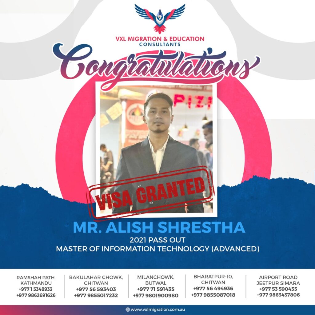 Alish Shrestha Embarks on Master of IT (Advanced) in Australia