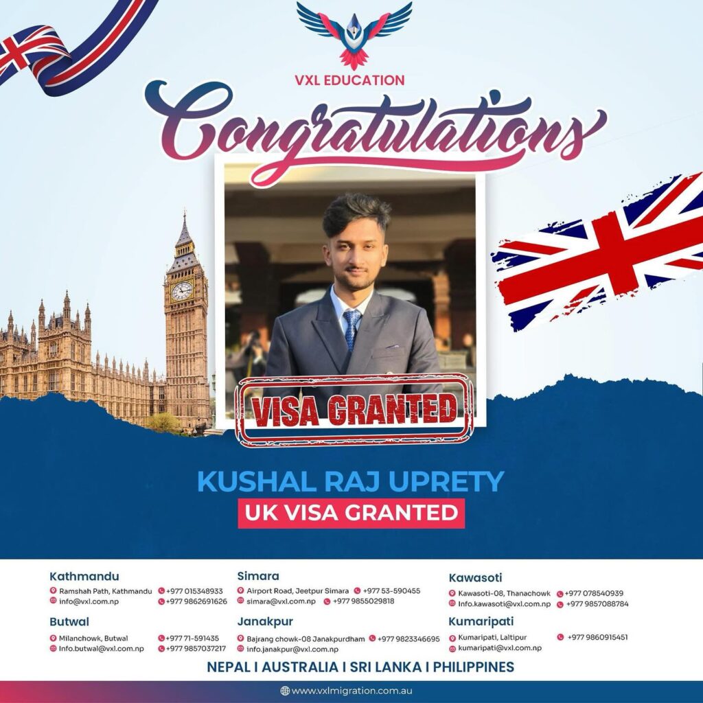 Kushal Raj Uprety Receives UK Visa to Pursue Higher Education