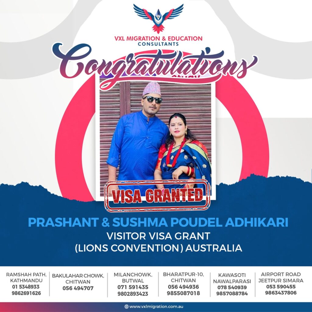 Prashant & Sushma Adhikari Granted Visitor Visas for Australia