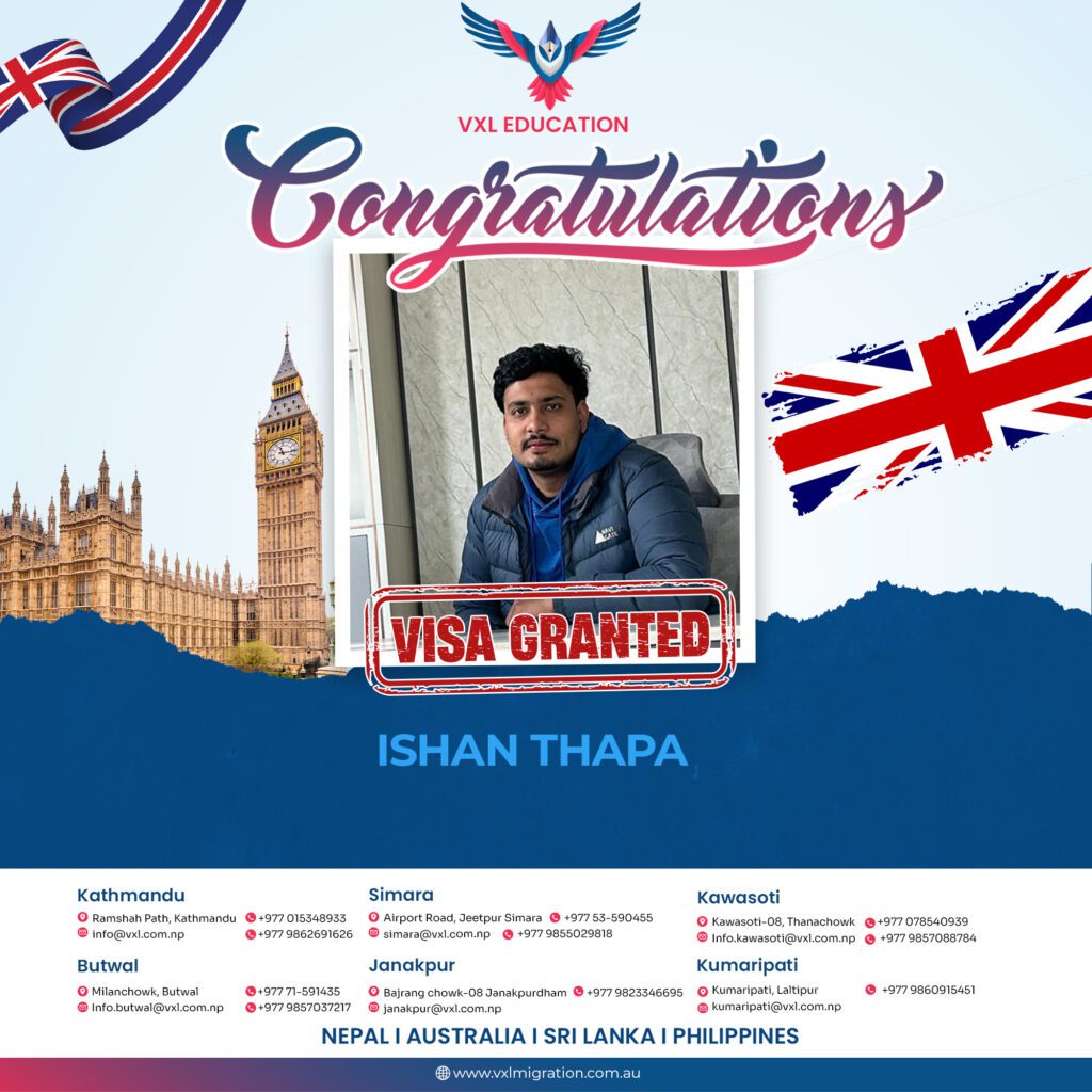 . Ishan Thapa Obtains UK Student Visa