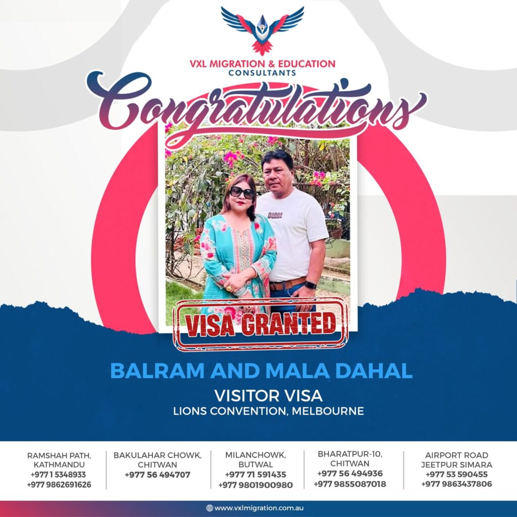 Balram & Mala Dahal Approved for Melbourne Visitor Visa