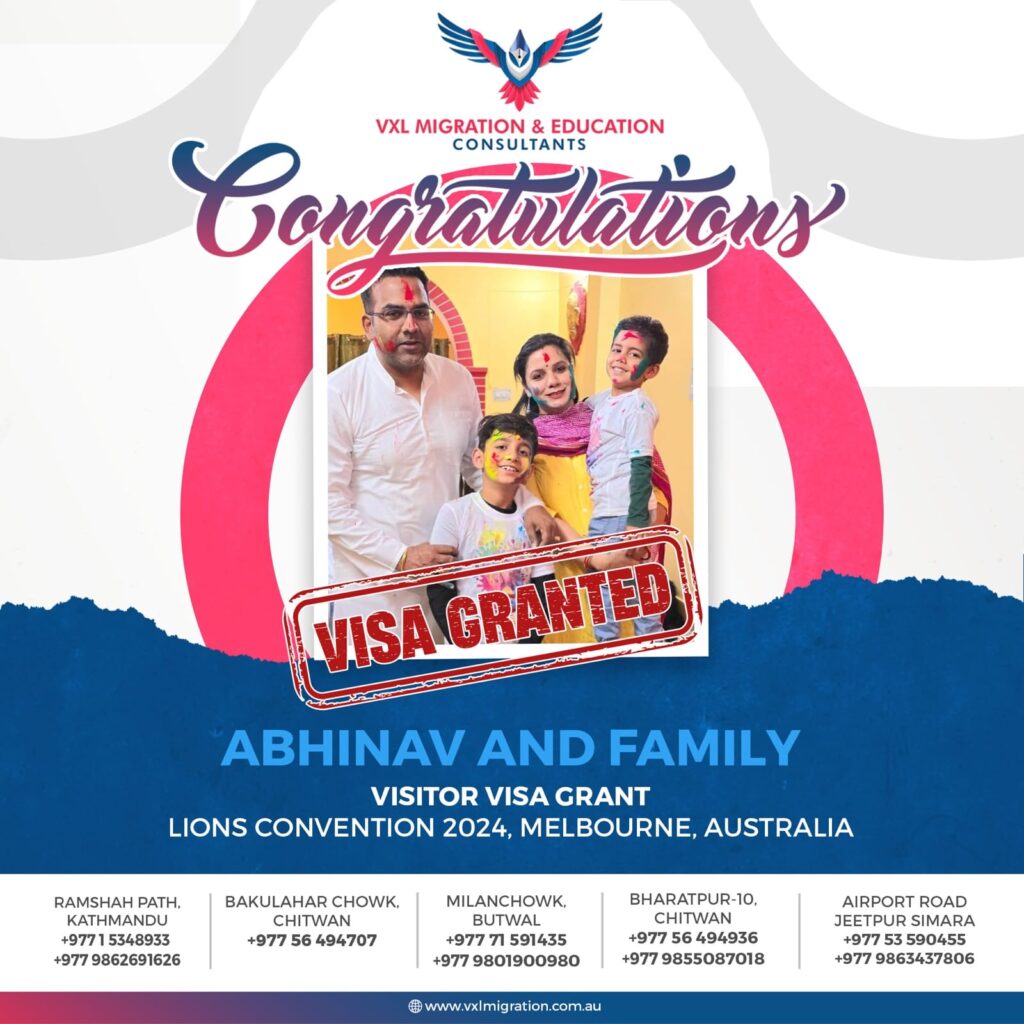 Abhinav & Family Granted Visitor Visas for Melbourne