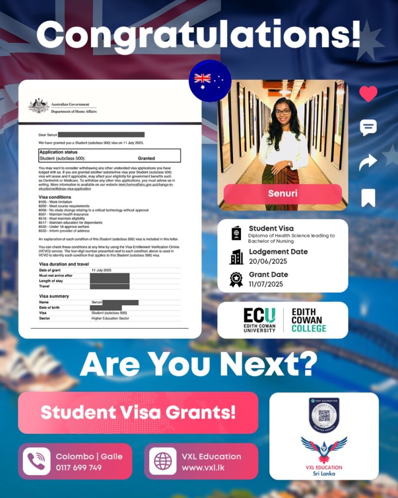 Senuri’s Journey to Health Science in Australia