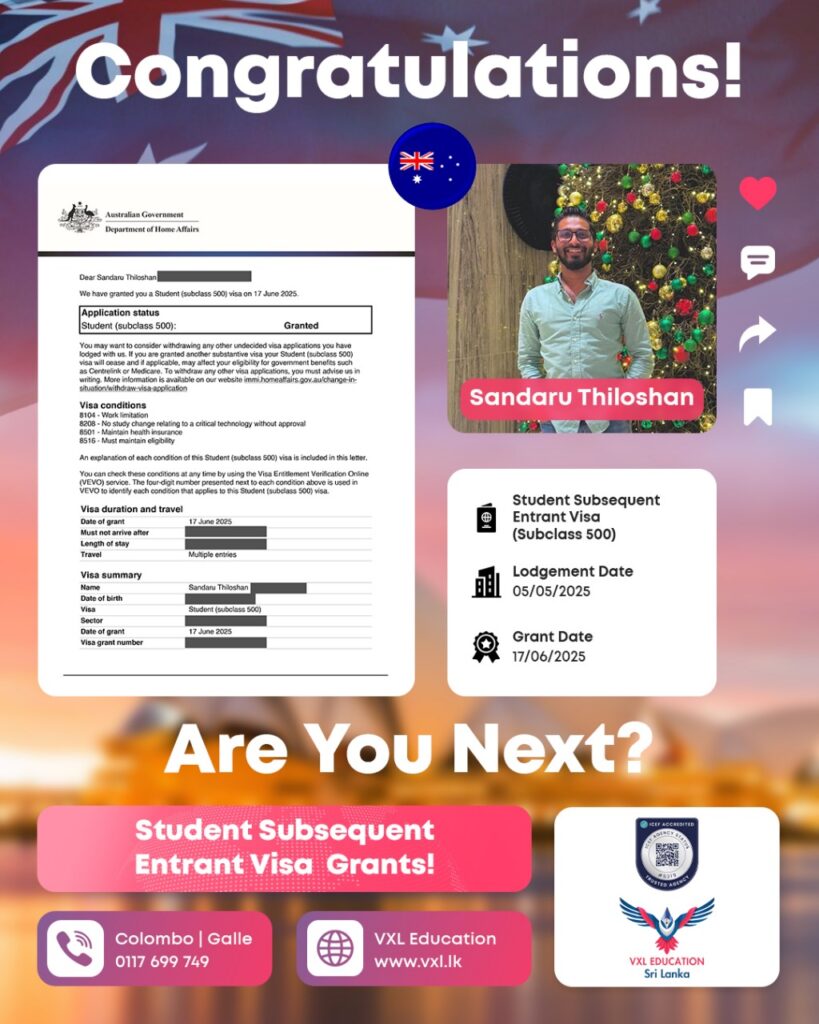 Sandaru’s Academic Path Reunites with Australia