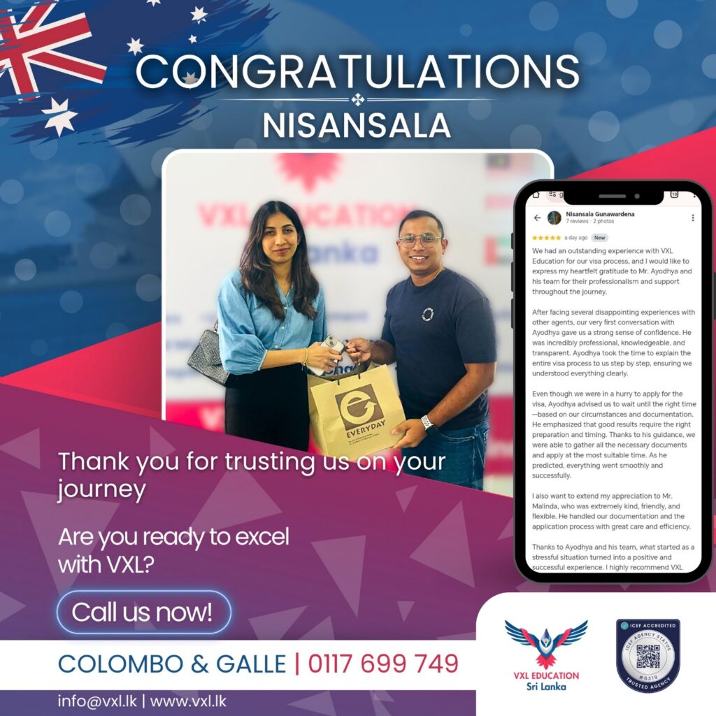 Nisansala’s Journey to Australia Begins